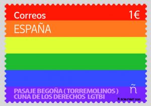 Un sello postal en homenaje al Orgullo LGTBI y el Pasaje Begoña